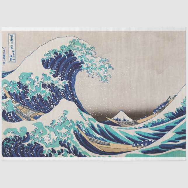 The Great Wave off Kanagawa Decoupage Tissue Paper (Front)