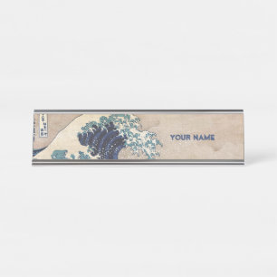 The Great Wave off Kanagawa Desk Name Plate