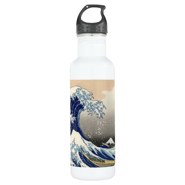 The Great Wave off Kanagawa Hokusai 710 Ml Water Bottle (Front)