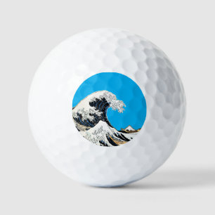 The Great Wave Off Kanagawa Hokusai, Japanese art Golf Balls