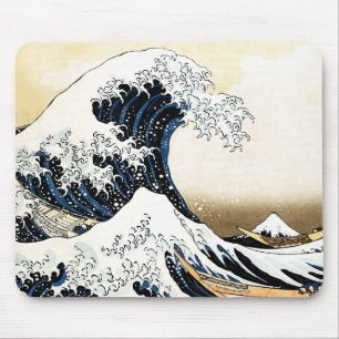 The Great Wave Off Kanagawa Hokusai, Japanese art Mouse Pad