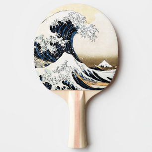 The Great Wave Off Kanagawa Hokusai, Japanese art Ping Pong Paddle