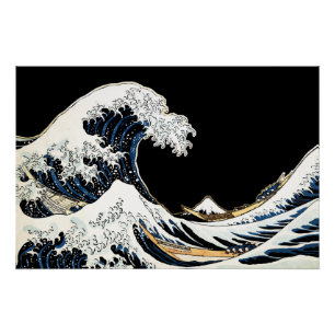 The Great Wave Off Kanagawa Hokusai, Japanese art Poster