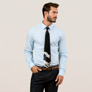 The Great Wave Off Kanagawa Hokusai, Japanese art Tie