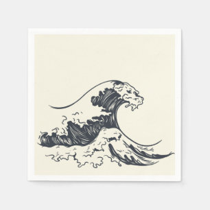 The Great Wave off Kanagawa illustration Napkin