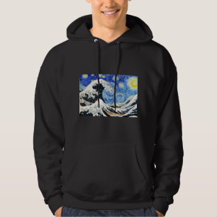 The Great Wave Off Kanagawa in Starry night Hoodie
