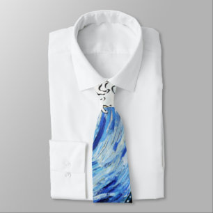 The Great Wave Off Kanagawa in Starry night Tie
