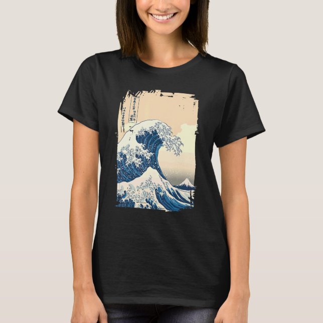 The Great Wave off Kanagawa Japanese Aesthetic Clo T-Shirt (Front)