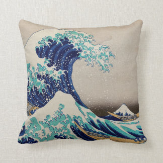 The Great Wave Off Kanagawa Japanese Woodblock Cushion