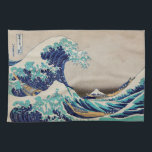 The Great Wave Off Kanagawa Japanese Woodblock Tea Towel<br><div class="desc">This high-quality kitchen towel comes printed with the striking,  iconic piece "Kanagawa Oki Nami Ura" (The Wave,  or,  The Great Wave Off Kanagawa),  by Katsushika Hokusai. For more like this,  and a wide range of other products,  please see our store.</div>
