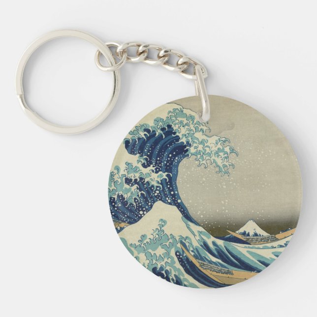 The Great Wave off Kanagawa Key Ring (Front)