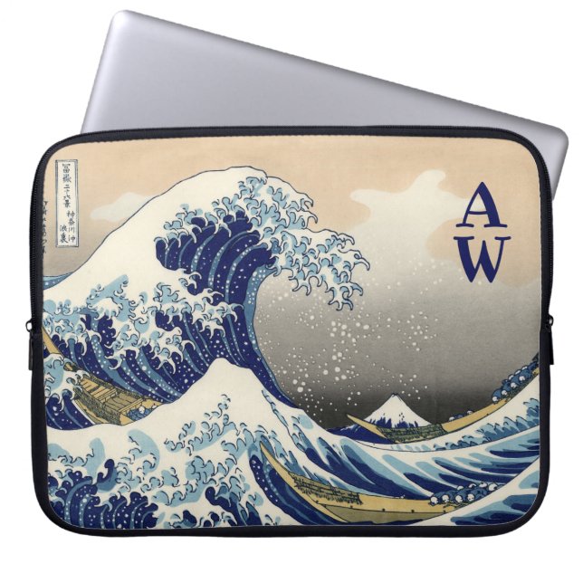 The Great Wave off Kanagawa Laptop Sleeve (Front)