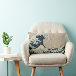 The Great Wave off Kanagawa Lumbar Cushion