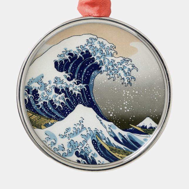 The Great Wave Off Kanagawa Metal Ornament (Front)