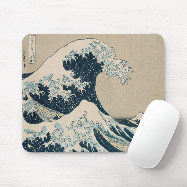 The Great Wave off Kanagawa Mouse Pad (With Mouse)