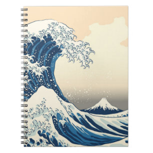 The great wave off kanagawa painting reproduction notebook