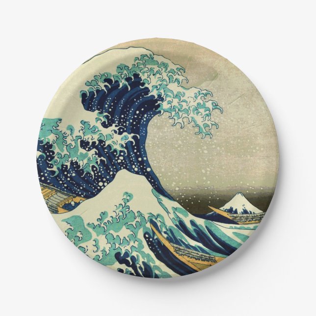 The Great Wave off Kanagawa Paper Plate (Front)