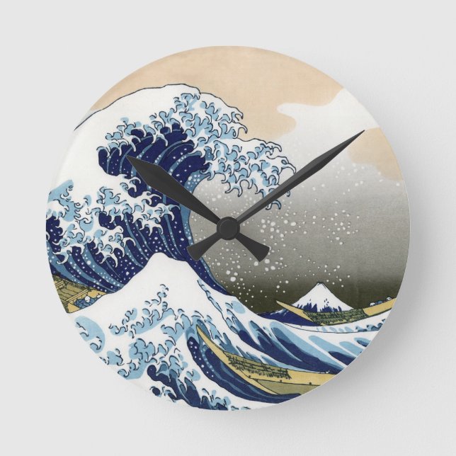 The Great Wave Off Kanagawa Round Clock (Front)