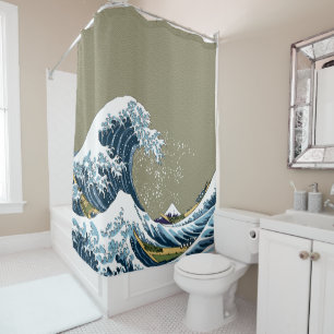 The Great Wave off Kanagawa Shower Curtain