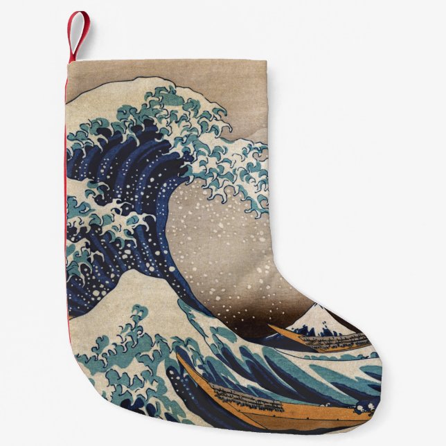 The Great Wave off Kanagawa Small Christmas Stocking (Front)