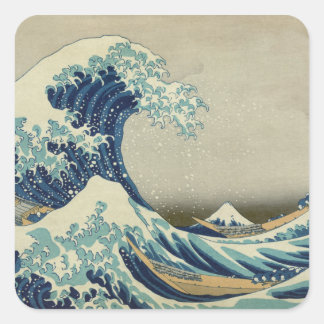 The Great Wave off Kanagawa Square Sticker