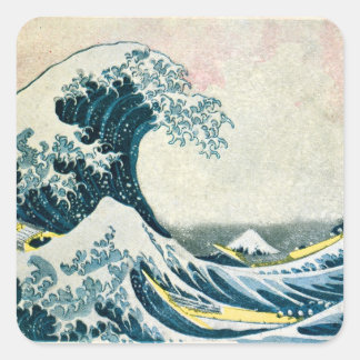 The Great Wave off Kanagawa Square Sticker