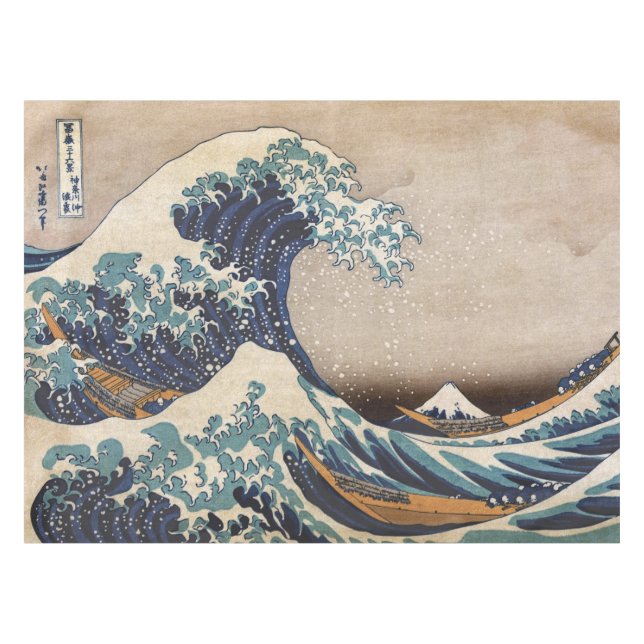 The Great Wave off Kanagawa Tablecloth (Front (Horizontal))