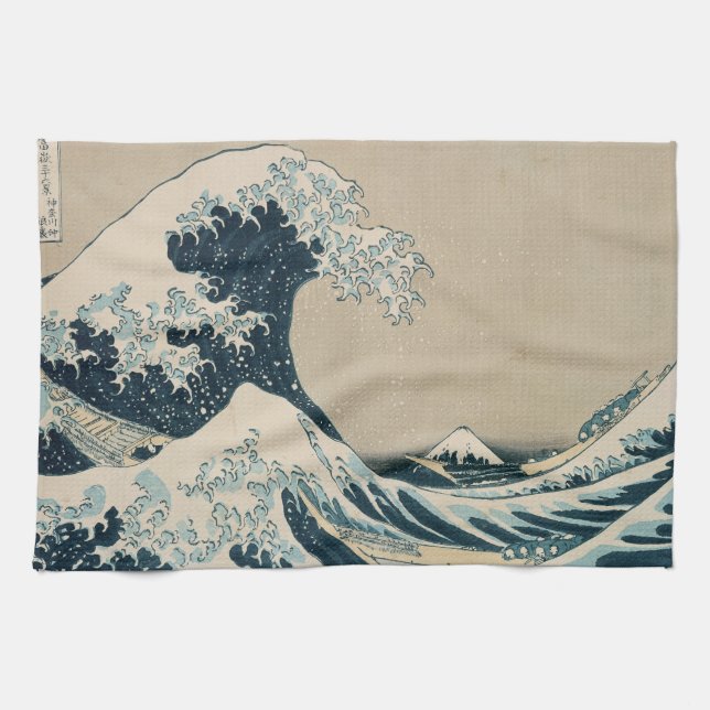 The Great Wave off Kanagawa Tea Towel (Horizontal)