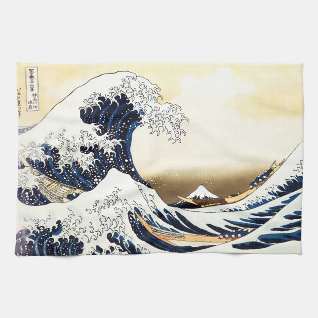 The Great Wave off Kanagawa Tea Towel (Horizontal)