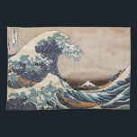 The Great Wave off Kanagawa Tea Towel<br><div class="desc">The Great Wave off Kanagawa is a woodblock print by the Japanese artist Hokusai. It was published around 1830 in the late Edo period.</div>