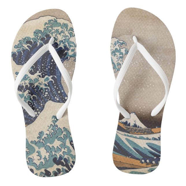 The Great Wave off Kanagawa Thongs (Footbed)