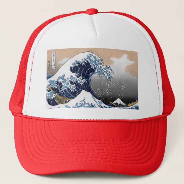 "The Great Wave off Kanagawa" Trucker Hat (Front)