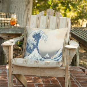 The Great Wave off Kanagawa Ukiyo-e Japanese Patio Cushion