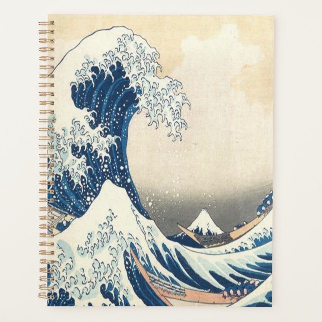 The Great Wave off Kanagawa Ukiyo-e Japanese Planner (Front)