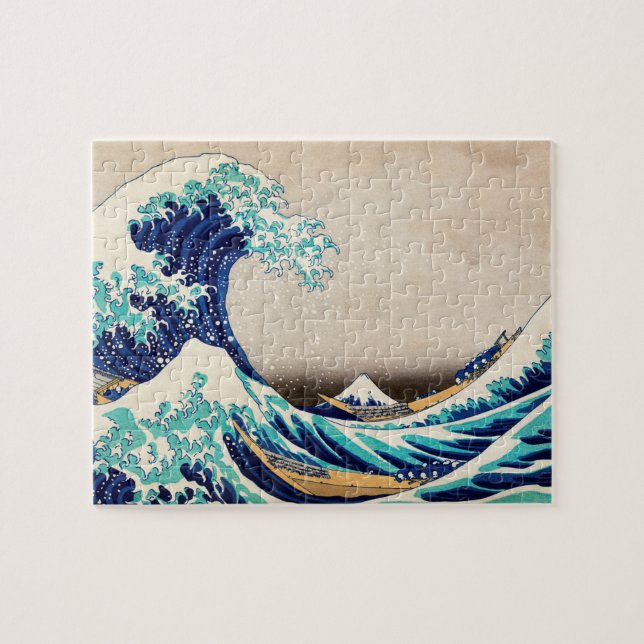 The Great Wave off Kanagawa Vintage Japanese Art Jigsaw Puzzle (Horizontal)