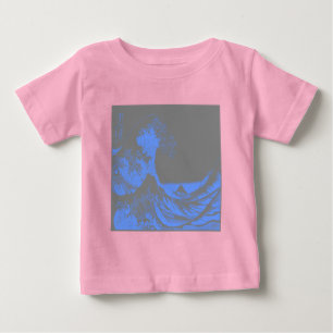 The Great Wave Seafoam Blue & Grey Baby T-Shirt