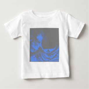The Great Wave Seafoam Blue & Grey Baby T-Shirt