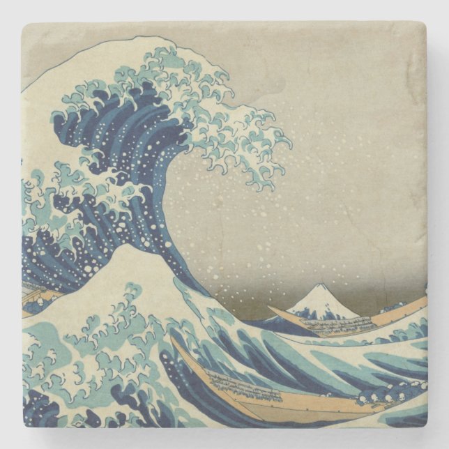 The Great Wave Stone Coaster (Front)