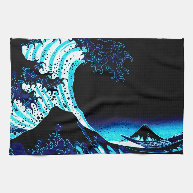 The Great Wave Tea Towel (Horizontal)