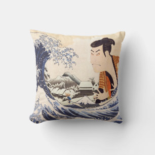 The Great Wave Ukiyoe Collages Cushion