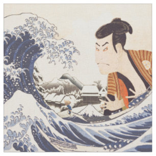 The Great Wave Ukiyoe Collages Fabric