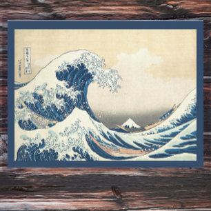 The Great Wave  -  Vintage Japanese  art  Postcard
