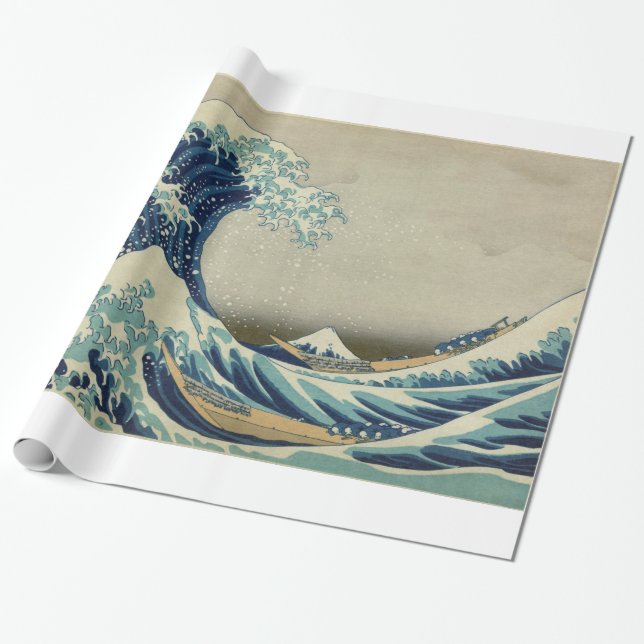 The Great Wave Wrapping Paper (Unrolled)