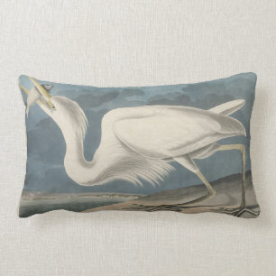 The Great White Heron Lumbar Cushion