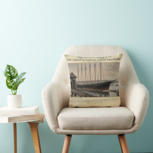The Great Wyoming Takes The Water December 1909 Cushion