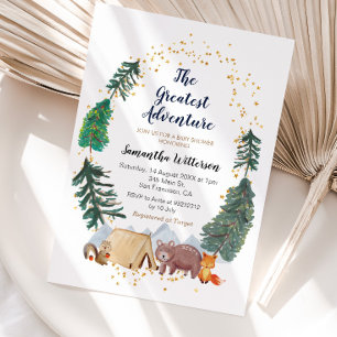The Greatest Adventure Forest Baby Shower Invitation