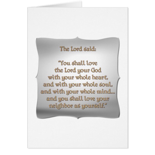 The Greatest Commandment (Front)