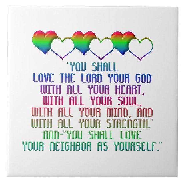 The Greatest Commandment Tile (Front)