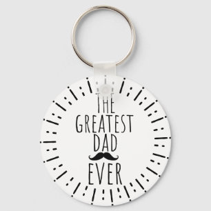 The Greatest Dad Ever Vintage Moustache Key Ring