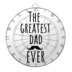 The Greatest Dad Ever With Moustache Dartboard